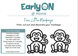 Print & Cut activity - Monkey